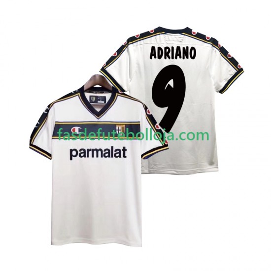 Camisola 2º Equipamento Parma ADRIANO 9 2003 2002 Manga Curta Retro ,Homem