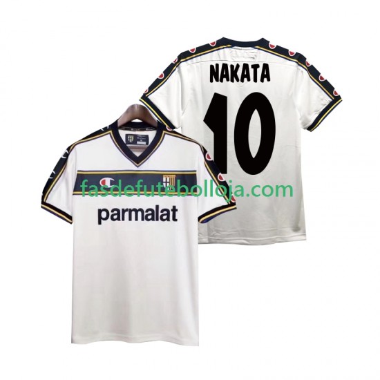 Camisola 2º Equipamento Parma NAKATA 10 2003 2002 Manga Curta Retro ,Homem