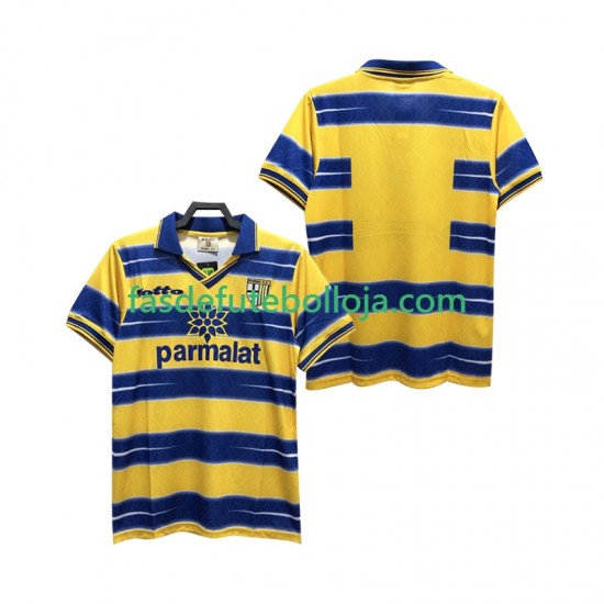 Camisola 1º Equipamento Parma 1998 1999 Manga Curta Retro ,Homem