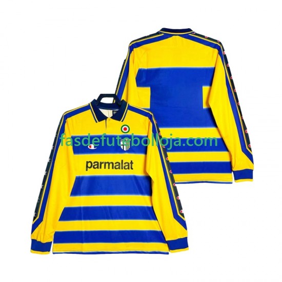 Camisola 1º Equipamento Parma 2000 1999 Manga Comprida Retro ,Homem