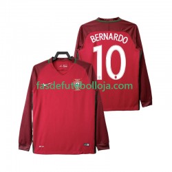 Camisola 1º Equipamento Seleção Portuguesa BERNARDO 10 2016 Manga Comprida Retro ,Homem