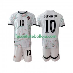 Camisola 2º Equipamento Seleção Portuguesa Bernardo Silva 10 2025-2026 Manga Curta ,Criança