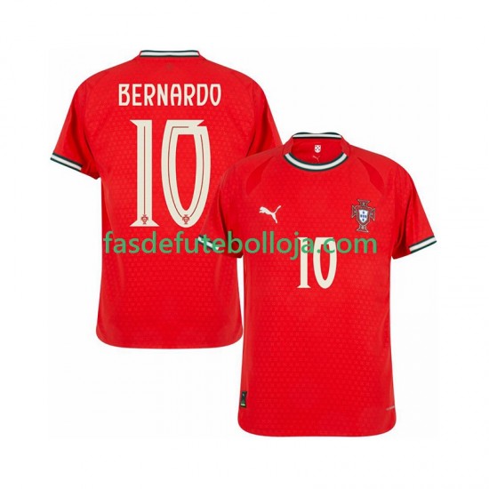 Camisola 1º Equipamento Seleção Portuguesa Bernardo Silva 10 2025-2026 Manga Curta ,Homem