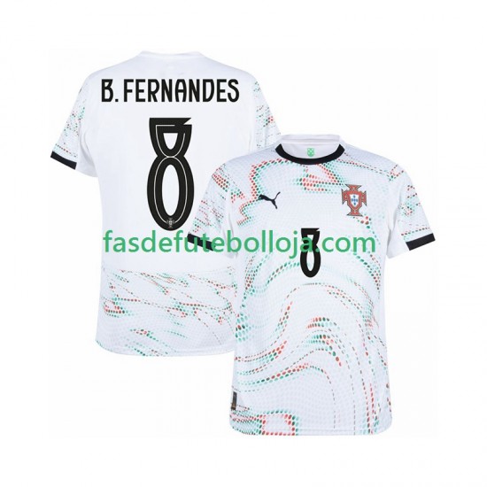 Camisola 2º Equipamento Seleção Portuguesa Bruno Fernandes 8 2025-2026 Manga Curta ,Homem