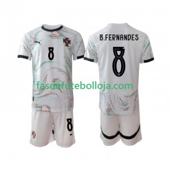 Camisola 2º Equipamento Seleção Portuguesa Bruno Fernandes 8 2025-2026 Manga Curta ,Criança
