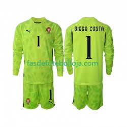 Camisola Guarda-redes 1º Equipamento Seleção Portuguesa Diogo Costa 1 2025 Manga Comprida ,Criança