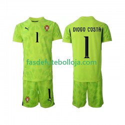 Camisola Guarda-redes 1º Equipamento Seleção Portuguesa Diogo Costa 1 2025 Manga Curta ,Criança