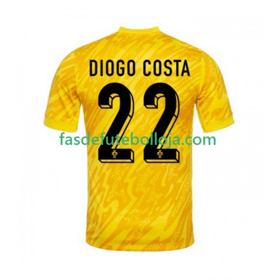 Camisola Guarda-redes 1º Equipamento Seleção Portuguesa Diogo Costa 22 2024 Manga Curta ,Homem