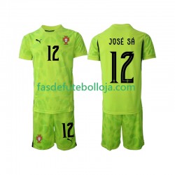 Camisola Guarda-redes 1º Equipamento Seleção Portuguesa Jose Sa 12 2025 Manga Curta ,Criança