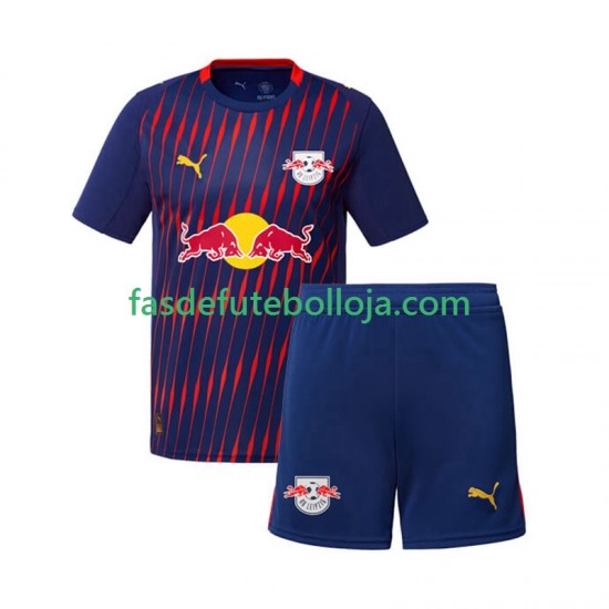 Camisola 2º Equipamento RB Leipzig 2025-2026 Manga Curta ,Criança