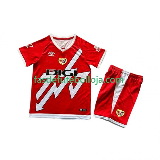 Camisola 1º Equipamento Rayo Vallecano 2024-2025 Manga Curta ,Criança