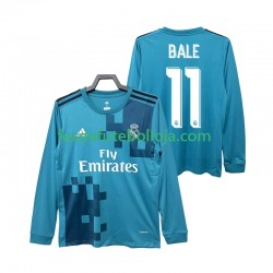 Camisola 3º Equipamento Real Madrid BALE 11 2017 2018 Manga Comprida Retro ,Homem