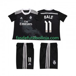 Camisola 3º Equipamento Real Madrid Bale 11 2014 Manga Curta Retro ,Criança