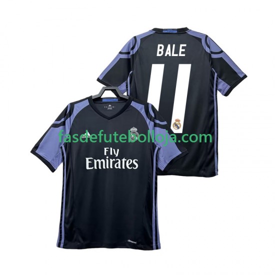 Camisola 3º Equipamento Real Madrid Bale 11 2016 2017 Manga Curta Retro ,Homem