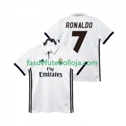 Camisola 1º Equipamento Real Madrid CRISTIANO RONALDO 7 2017 2018 Manga Curta Retro ,Homem