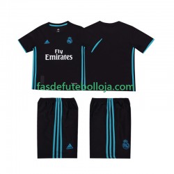 Camisola 2º Equipamento Real Madrid 2017 2018 Manga Curta Retro ,Criança
