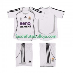 Camisola 1º Equipamento Real Madrid 2007 2006 Manga Curta Retro ,Criança