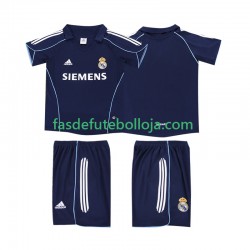 Camisola 2º Equipamento Real Madrid 2005 2006 Manga Curta Retro ,Criança