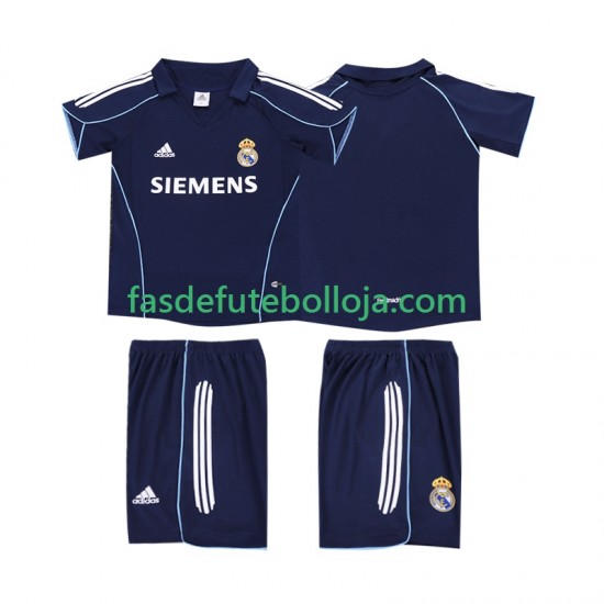 Camisola 2º Equipamento Real Madrid 2005 2006 Manga Curta Retro ,Criança
