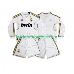 Camisola 1º Equipamento Real Madrid 2012 2011 Manga Comprida Retro ,Criança