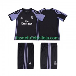Camisola 3º Equipamento Real Madrid 2016 2017 Manga Curta Retro ,Criança