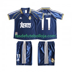 Camisola 3º Equipamento Real Madrid Cristiano Ronaldo 11 1998 1999 Manga Curta Retro ,Criança