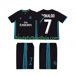 Camisola 2º Equipamento Real Madrid Cristiano Ronaldo 7 2017 2018 Manga Curta Retro ,Criança