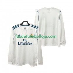 Camisola 1º Equipamento Real Madrid 2017 2018 Manga Comprida Retro ,Homem