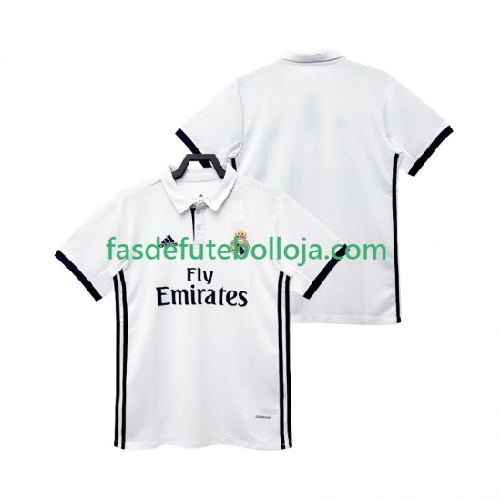 Camisola 1º Equipamento Real Madrid 2017 2018 Manga Curta Retro ,Homem