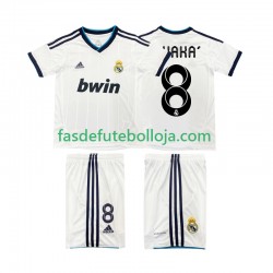 Camisola 1º Equipamento Real Madrid KAKA 8 2012 2013 Manga Curta Retro ,Criança
