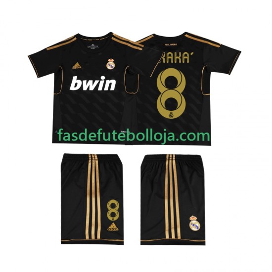 Camisola 2º Equipamento Real Madrid KAKA 8 -2012 2011 Manga Curta Retro ,Criança
