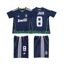 Camisola 2º Equipamento Real Madrid KAKA 8 2011 2010 Manga Curta Retro ,Criança