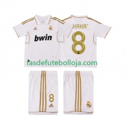 Camisola 1º Equipamento Real Madrid KAKA 8 2012 2011 Manga Curta Retro ,Criança