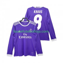 Camisola 2º Equipamento Real Madrid KROOS 8 2016 2017 Manga Comprida Retro ,Homem