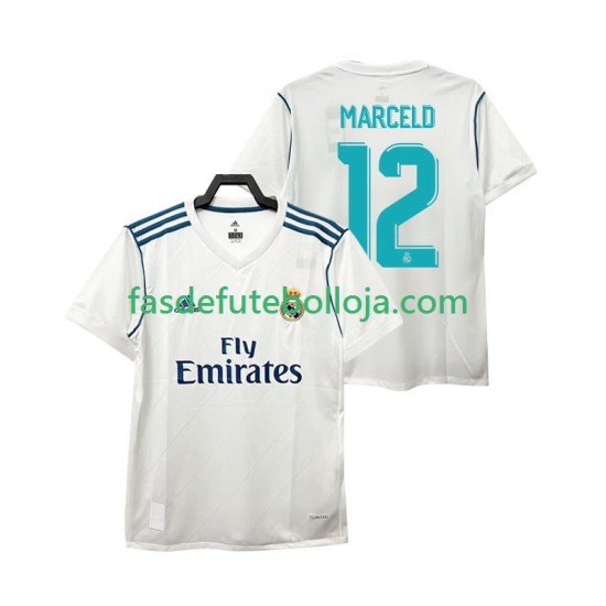 Camisola 1º Equipamento Real Madrid MARCELD 12 2017 2018 Manga Curta Retro ,Homem