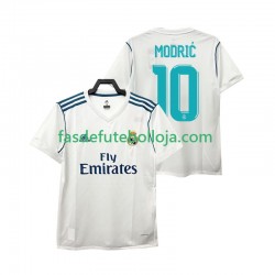 Camisola 1º Equipamento Real Madrid Modrić 10 2017 Manga Curta Retro ,Homem
