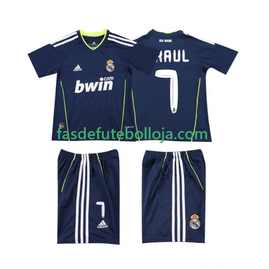 Camisola 2º Equipamento Real Madrid PAUL 7 2011 2010 Manga Curta Retro ,Criança
