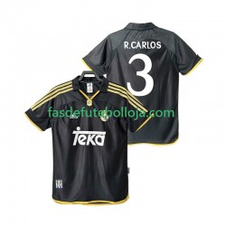Camisola 2º Equipamento Real Madrid R.CARLOS 3 2001 1999 Manga Curta Retro ,Homem