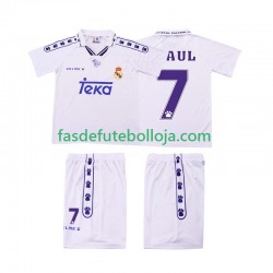 Camisola 1º Equipamento Real Madrid RAUL 7 1996 1994 Manga Curta Retro ,Criança
