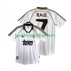 Camisola 1º Equipamento Real Madrid RAUL 7 2000 1998 Manga Curta Retro ,Homem