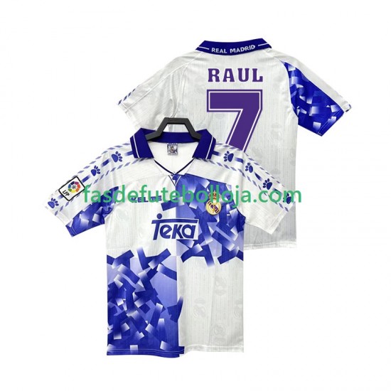 Camisola 3º Equipamento Real Madrid RAUL 7 1996 1997 Manga Curta Retro ,Homem