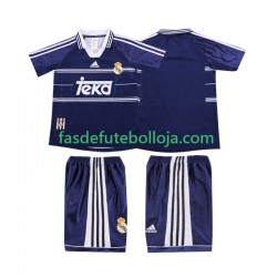 Camisola 2º Equipamento Real Madrid 1998 1999 Manga Curta Retro ,Criança