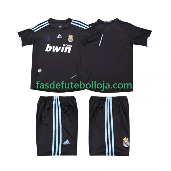 Camisola 2º Equipamento Real Madrid 2009 2010 Manga Curta Retro ,Criança