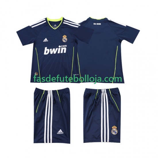 Camisola 2º Equipamento Real Madrid 2011 2010 Manga Curta Retro ,Criança
