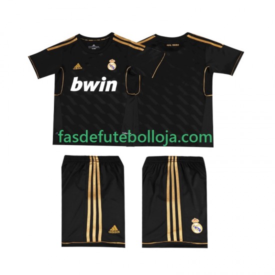 Camisola 2º Equipamento Real Madrid 2012 2011 Manga Curta Retro ,Criança