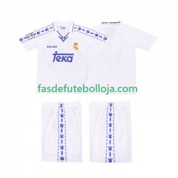 Camisola 1º Equipamento Real Madrid 1996-1997 Manga Curta Retro ,Criança