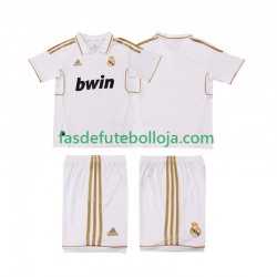 Camisola 1º Equipamento Real Madrid 2012 2011 Manga Curta Retro ,Criança