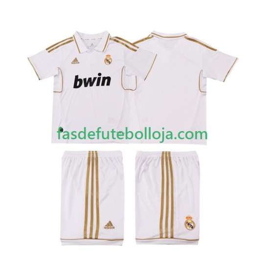 Camisola 1º Equipamento Real Madrid 2012 2011 Manga Curta Retro ,Criança