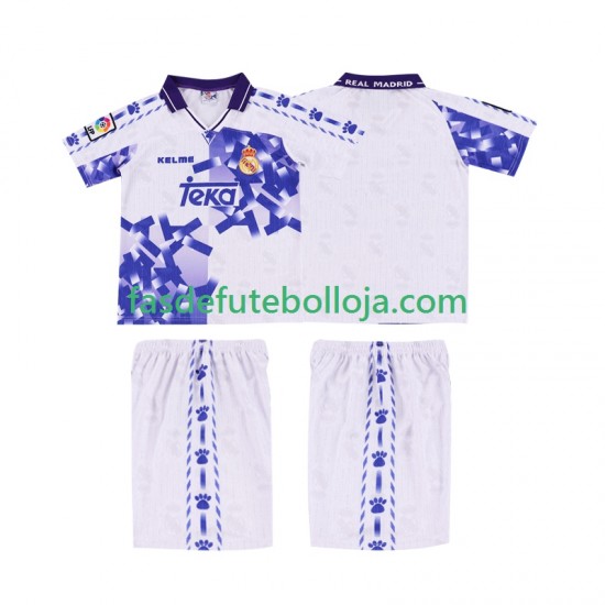 Camisola 3º Equipamento Real Madrid 1996 1997 Manga Curta Retro ,Criança