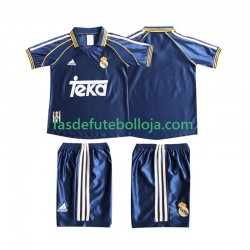 Camisola 3º Equipamento Real Madrid 1998 1999 Manga Curta Retro ,Criança